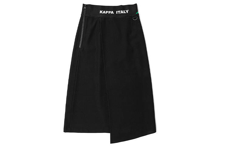 Kappa Casual Short Skirts Women's Mineral Black KA02 Moderate Long Patchwork Style