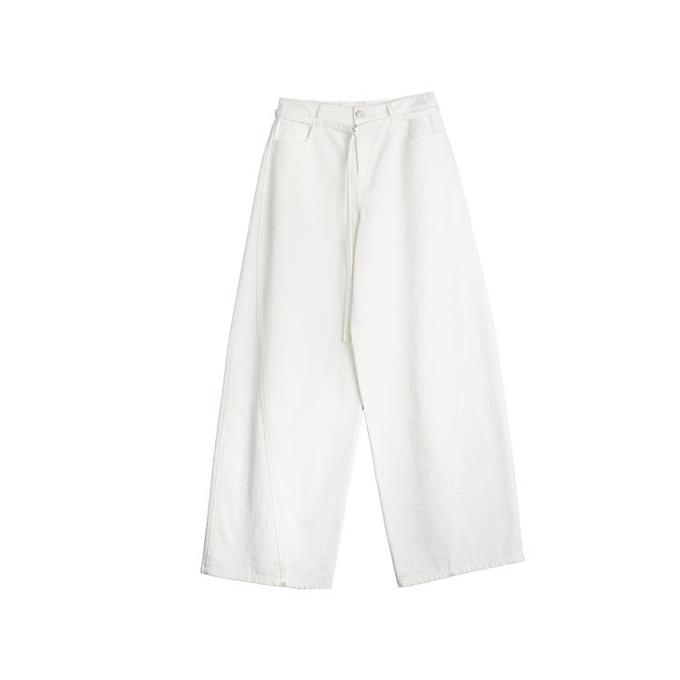 ELLE Jeans Women's White Moderate Straight Fit Pants