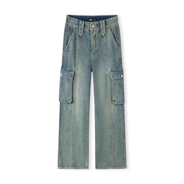Semir Jeans Women's Denim Yellow Mud 80325 Moderate Wide Leg Pants