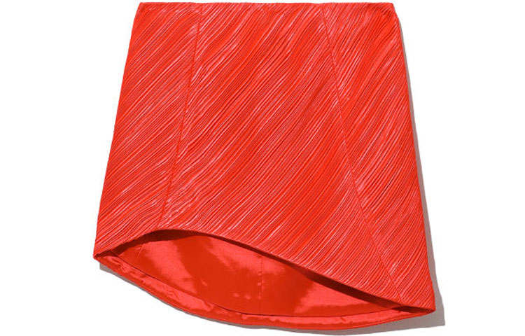 WE11DONE Casual Short Skirts Women's Orange Moderate Short Miniskirt