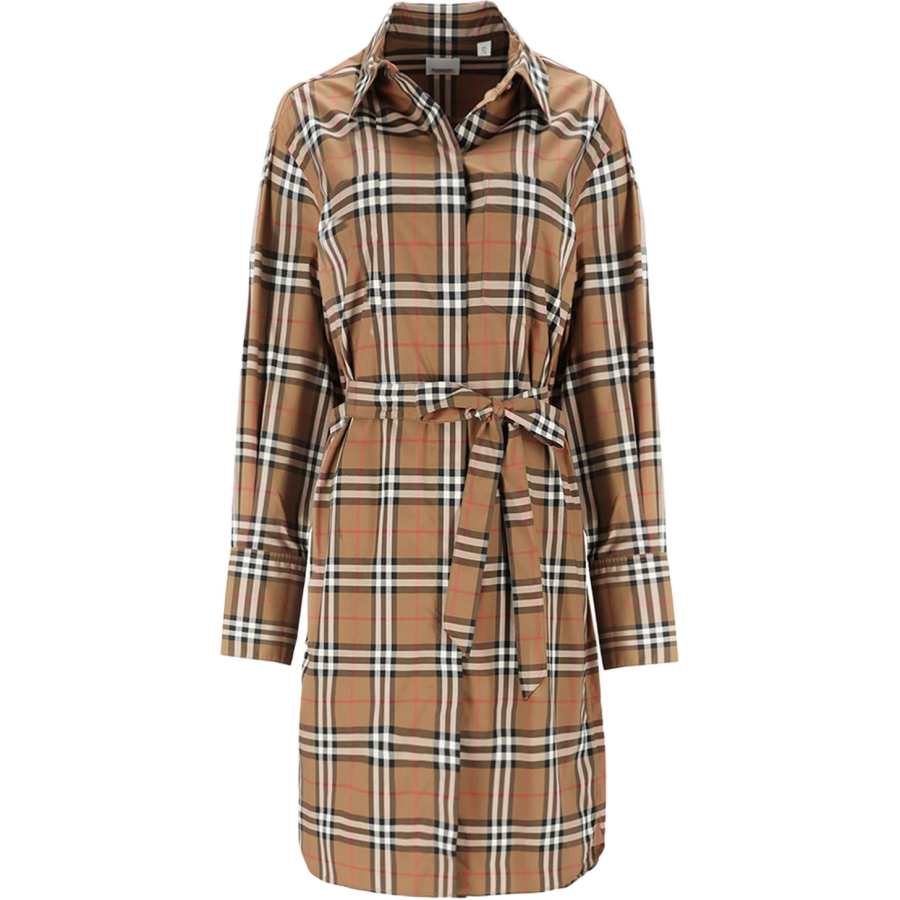 Burberry SS24 Long Sleeved Dress Women's Brown