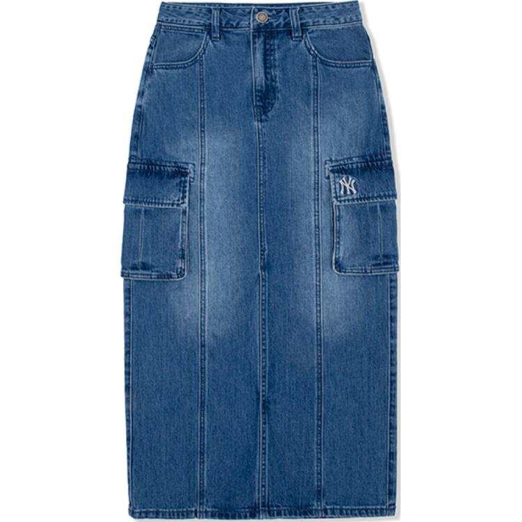 MLB New York Yankees Denim Long Skirt Women's Indigo
