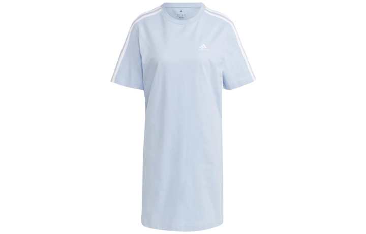 Adidas Adidas Essential Short Sleeved Dresses Women's Blue Crew Neck Moderate Short