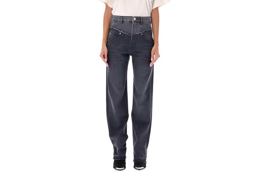ISABEL MARANT Jeans Women's Champagne Gray Moderate Straight Fit Pants