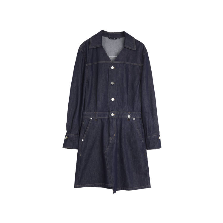 ELLE Long Sleeved Dress Women's Dark Blue