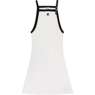 COURREGES Courrèges Buckle Detailed Halter Neck Dress