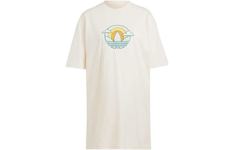 Adidas Originals Short Sleeved Dress Women's Wonder White