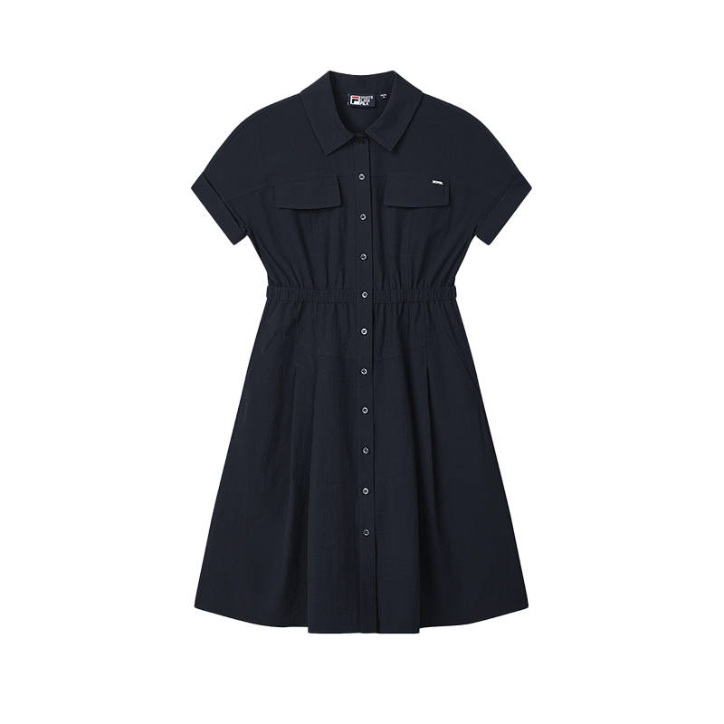 FILA WHITE Short Sleeved Dress Women's Legend Blue
