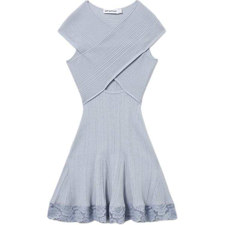 Self-portrait Self portrait Short Sleeved Dress Women's Light Purple