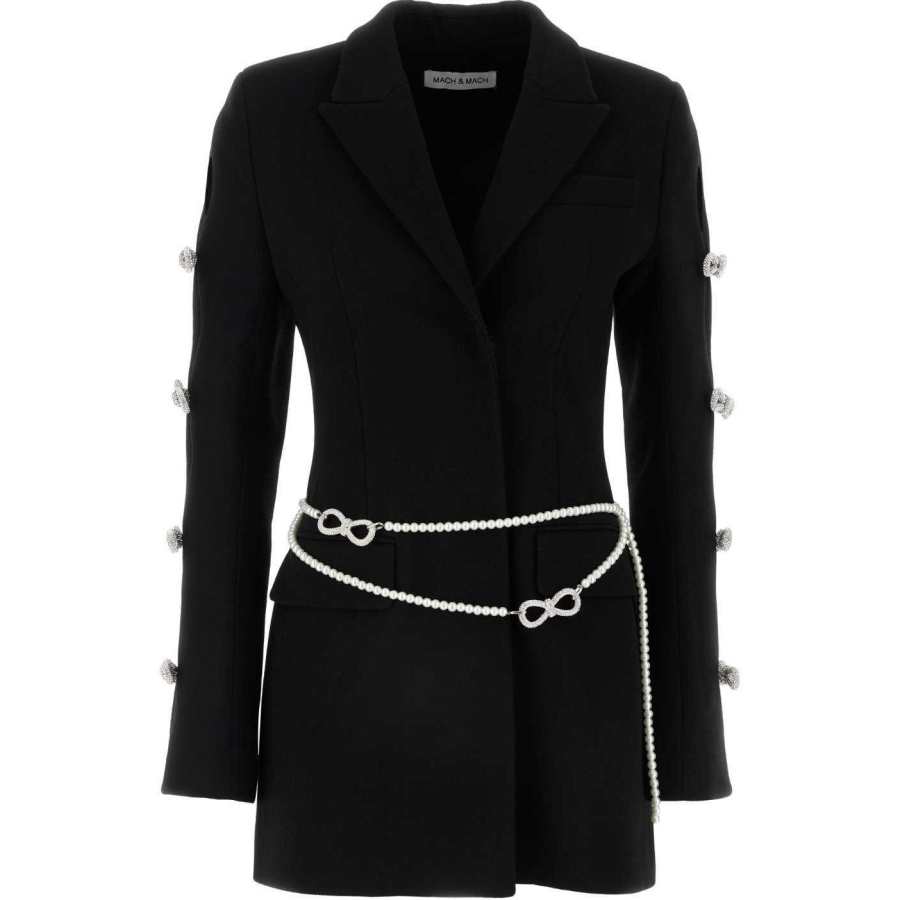 MACH & MACH Long Sleeved Dress Women's Black
