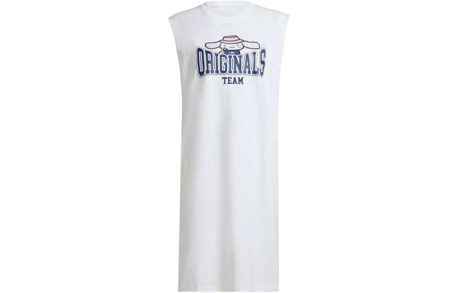 Adidas Originals Hello Kitty Cinnamoroll Tank Dress Sleeveless Dress Women's White