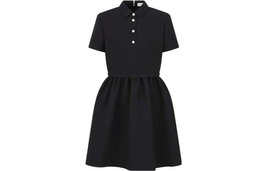 DIOR FW23 Short Sleeved Dress Women's Black