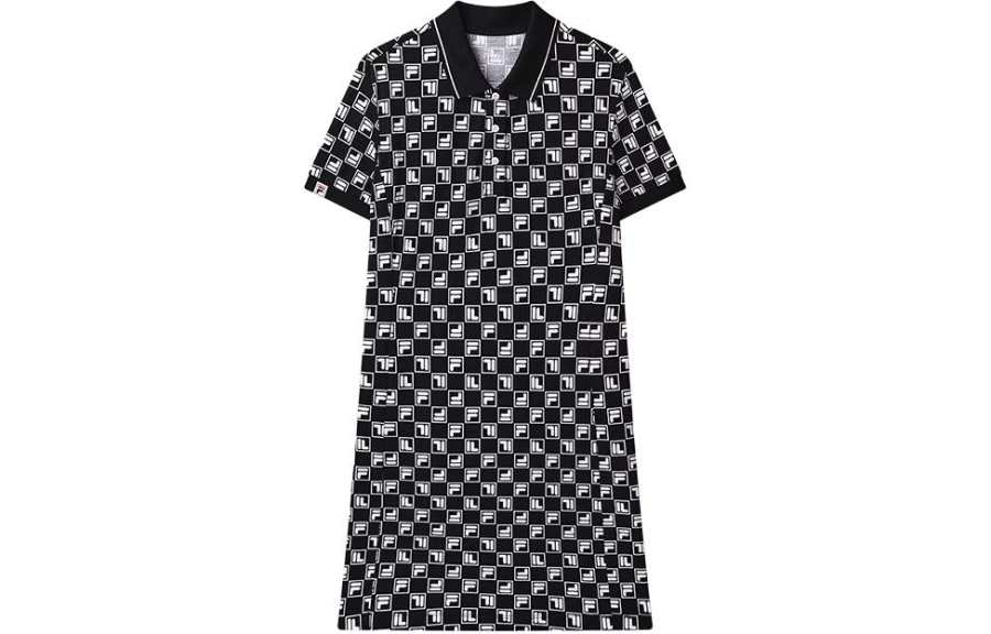 FILA ORIGINALE Short Sleeved Dress Women's All Over Print 2