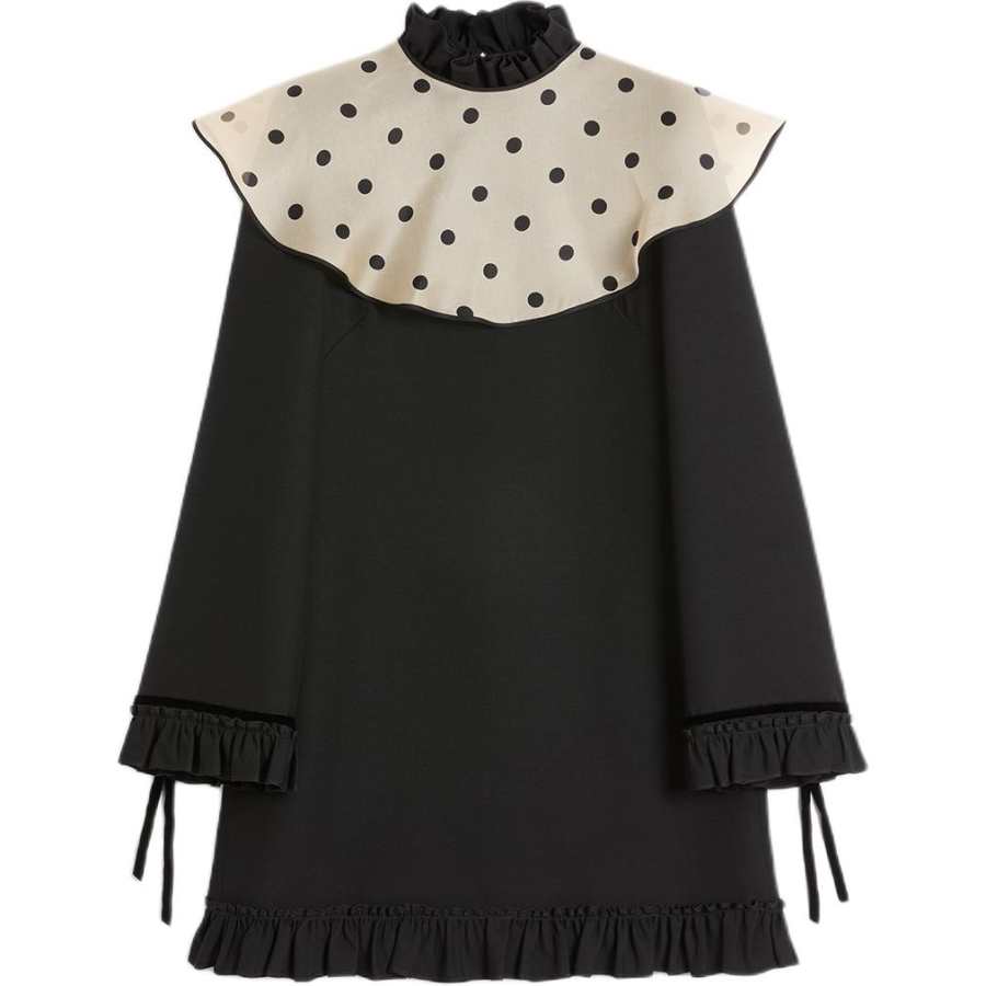 Valentino Crepe Couture High Neck Mini Dress