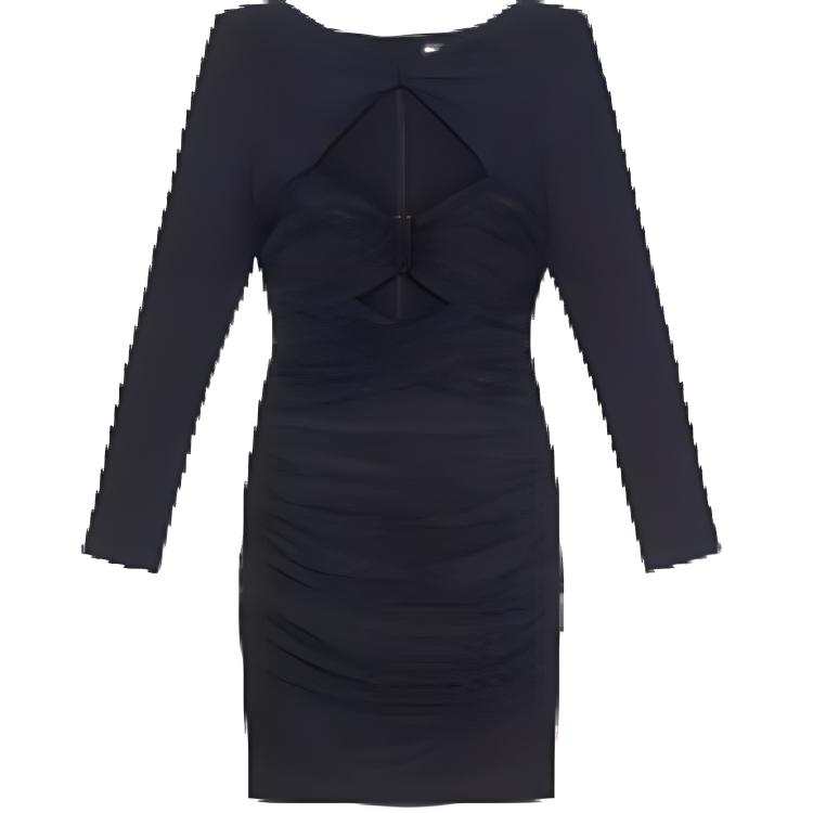 Self-portrait Self portrait Long Sleeved Dress Women's Classic Black