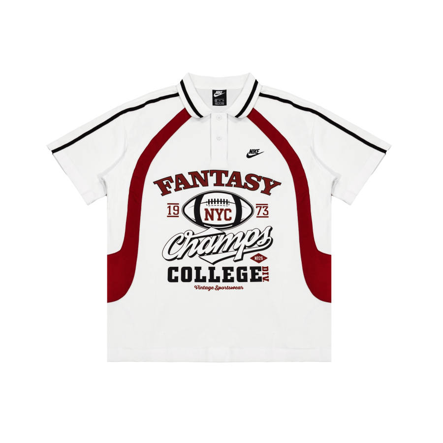 Nike Nike Polo Shirts Unisex White Polo Collar Moderate Straight Fit