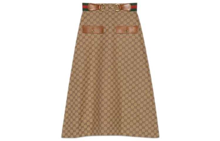 GUCCI 【Previous Season】GG canvas midi skirt