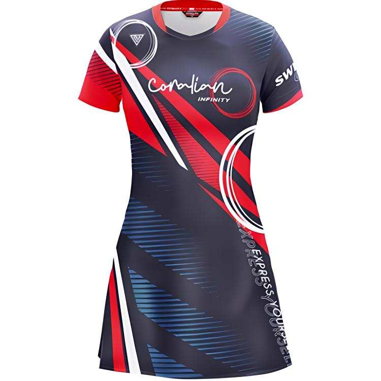CORALIAN SS24 Short Sleeved Dress Women's Red