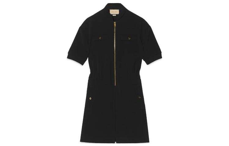GUCCI SS23 Short Sleeved Dress Women's Black