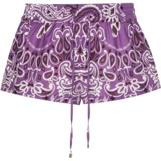The Attico Bandana-Printed Drawstring Beach Shorts