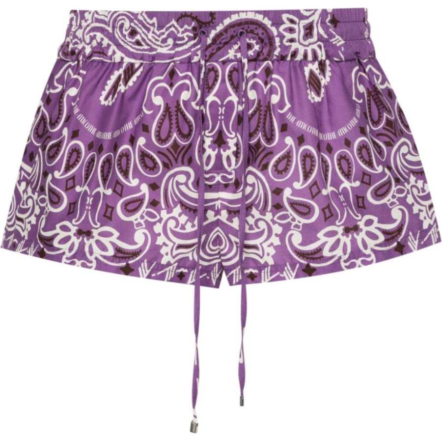 The Attico Bandana-Printed Drawstring Beach Shorts