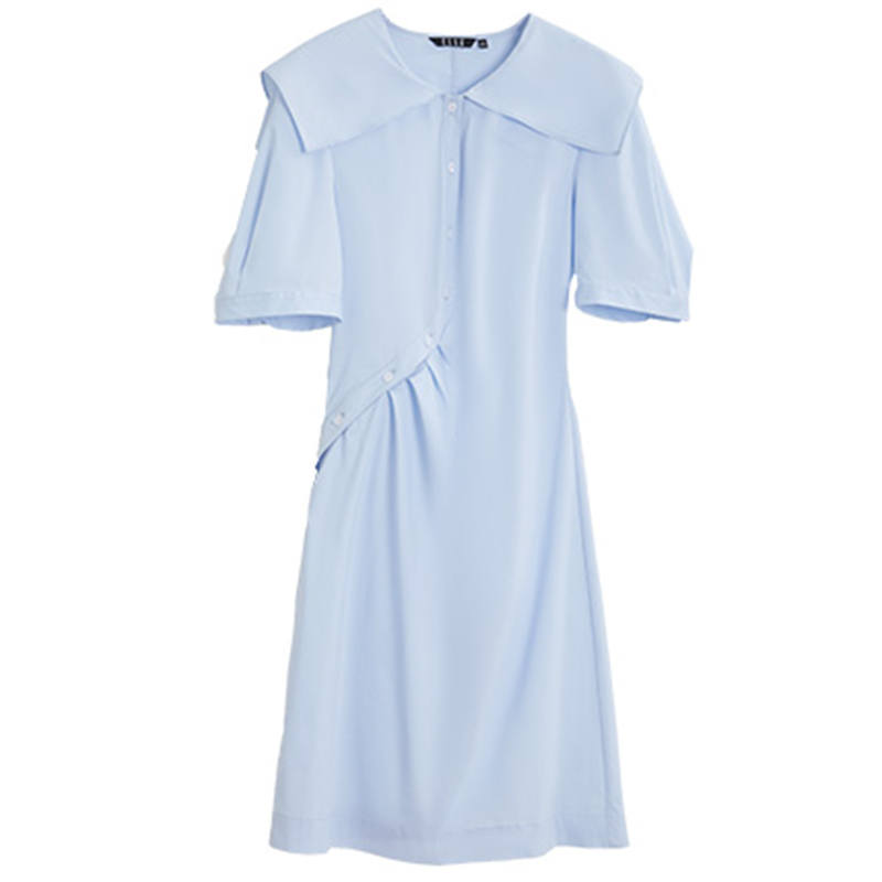 ELLE Short Sleeved Dress Women's Blue