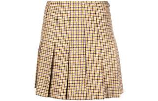 Alessandra Rich pleated houndstooth mini skirt