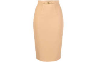Elisabetta Franchi FW21 Casual Long Skirt Women's Light Brown