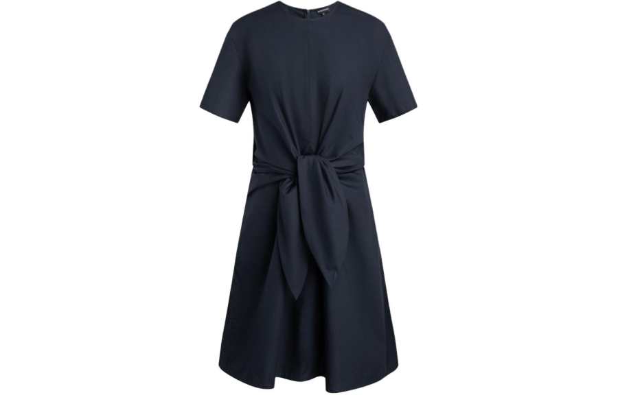 EMPORIO ARMANI SS24 Short Sleeved Dress Women's Navy Blue