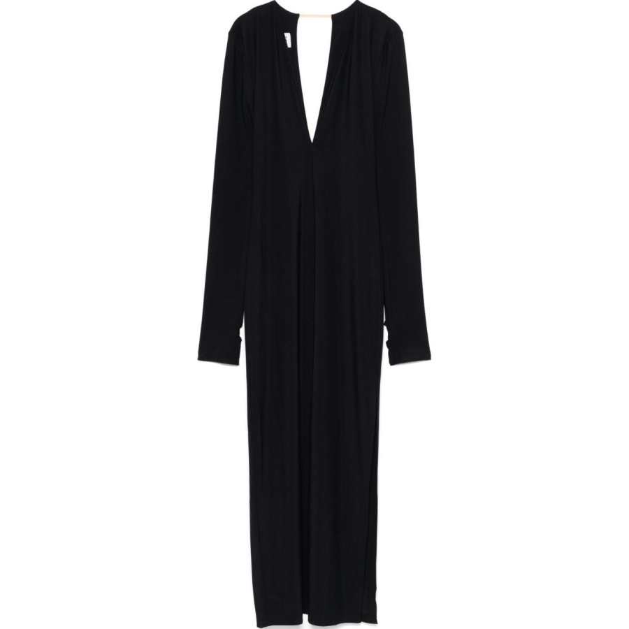 MM6 Maison Margiela V Neck Long Sleeved Dress