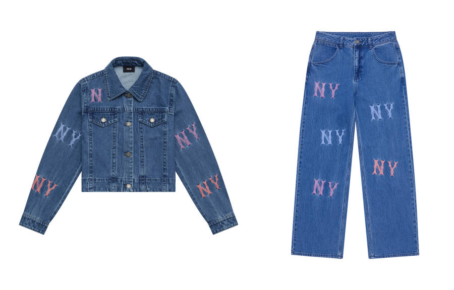 MLB New York Yankees 24FW Denim Casual Suit Women's Indigo