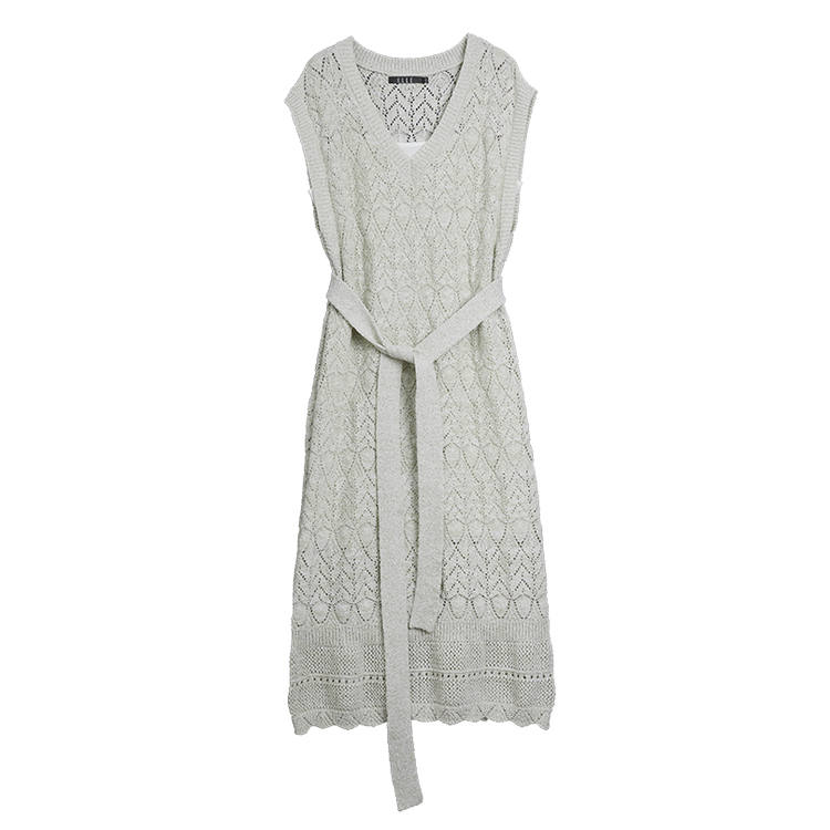 ELLE Summer New Arrival Sleeveless Skirt Women's Light Green