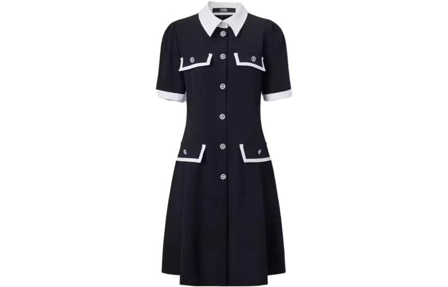 KARL LAGERFELD / Karl Lagerfeld Jeans Short Sleeved Dress Women's Black