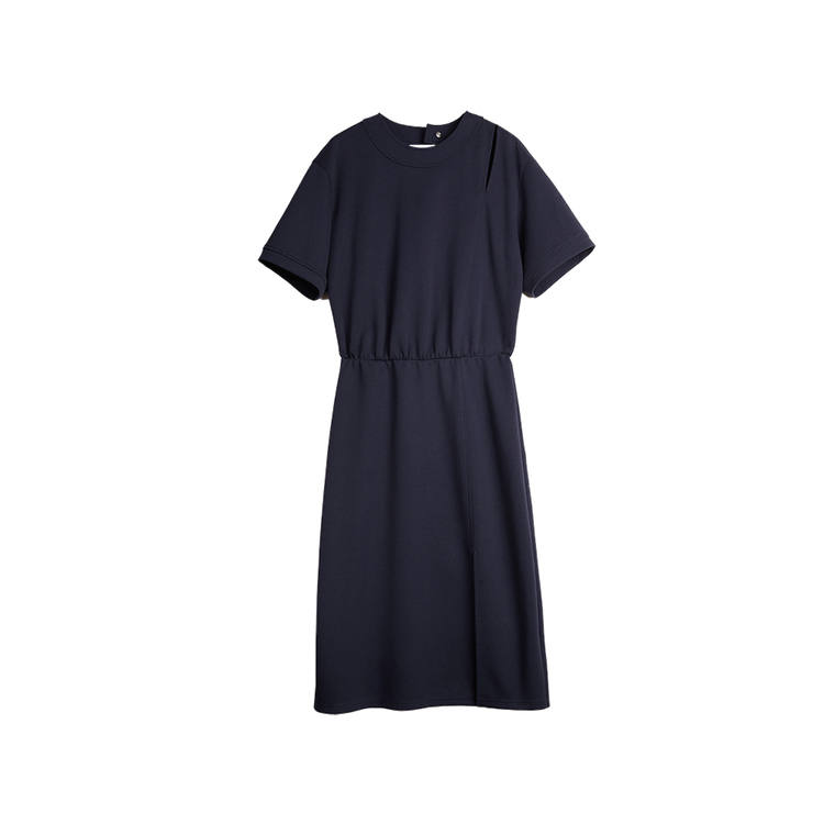 ELLE Short Sleeved Dress Women's Navy Blue