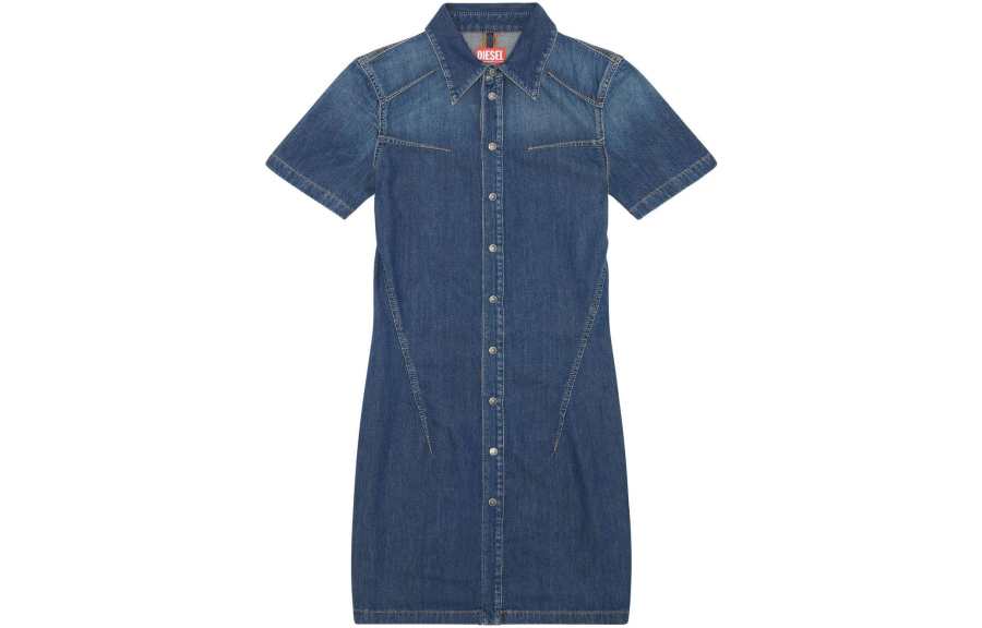 DIESEL Short Sleeved Dress Women's Marine Blue
