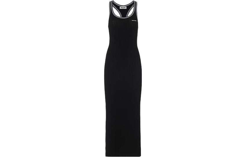 MIU MIU FW23 Sleeveless Dress Women's Black