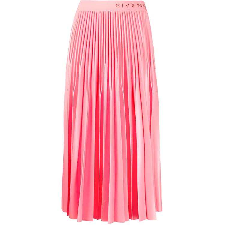 Givenchy Givenchy Logo Trim Pleated Skirt