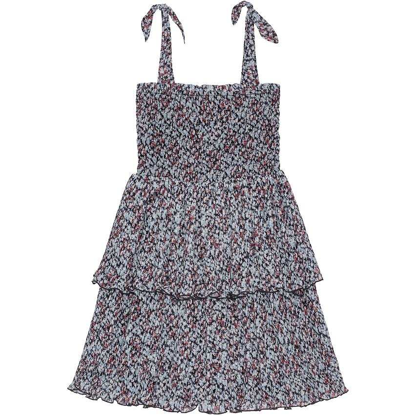 Ganni printed ruffled mini dress