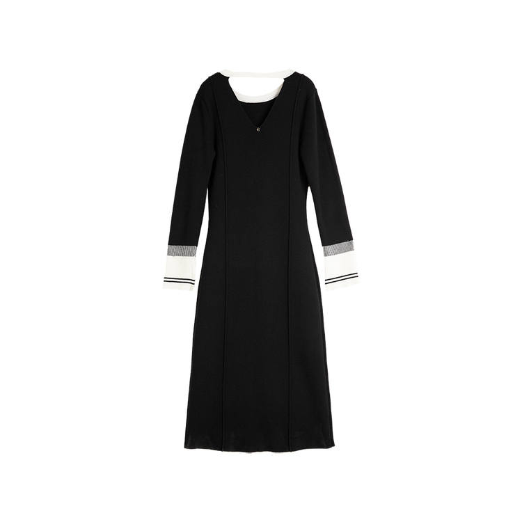 ELLE Long Sleeved Dress Women's Black