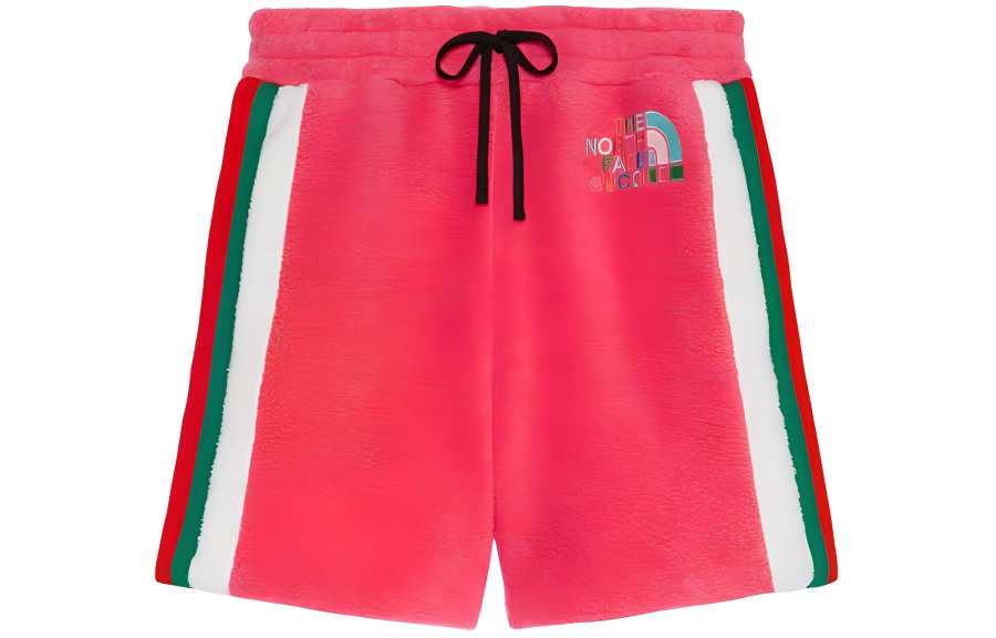 GUCCI X The North Face Fleece Shorts Dark Pink