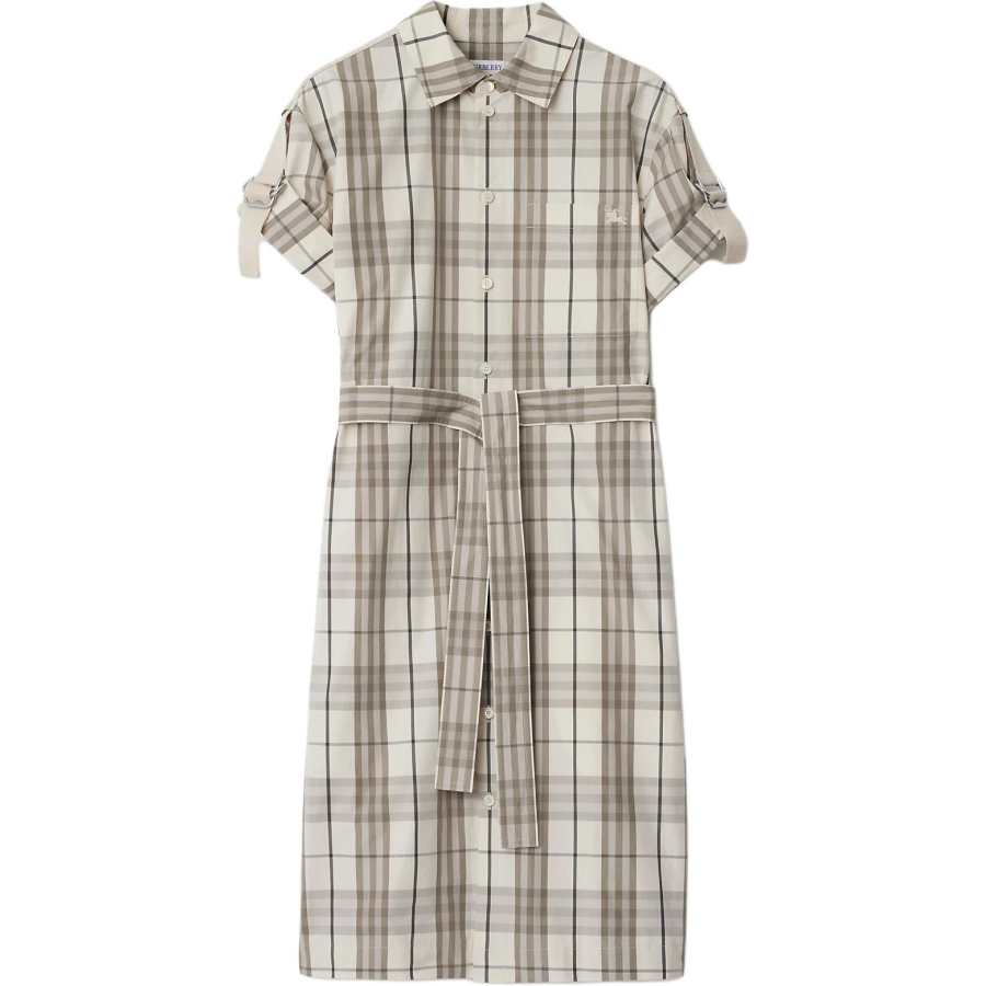 Burberry Short Sleeved Dress Women's Beige