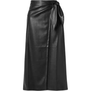 NANUSHKA Leather Long Skirt Women's Black