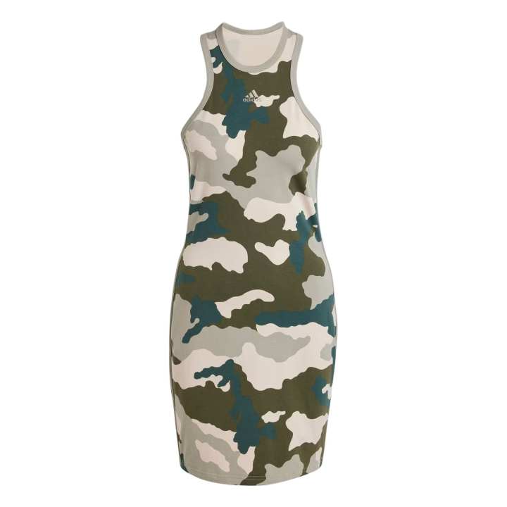 Adidas Adidas Free Shipping With AdiClub Essentials 3-Stripes Camo Print Racer Back Tank Dress