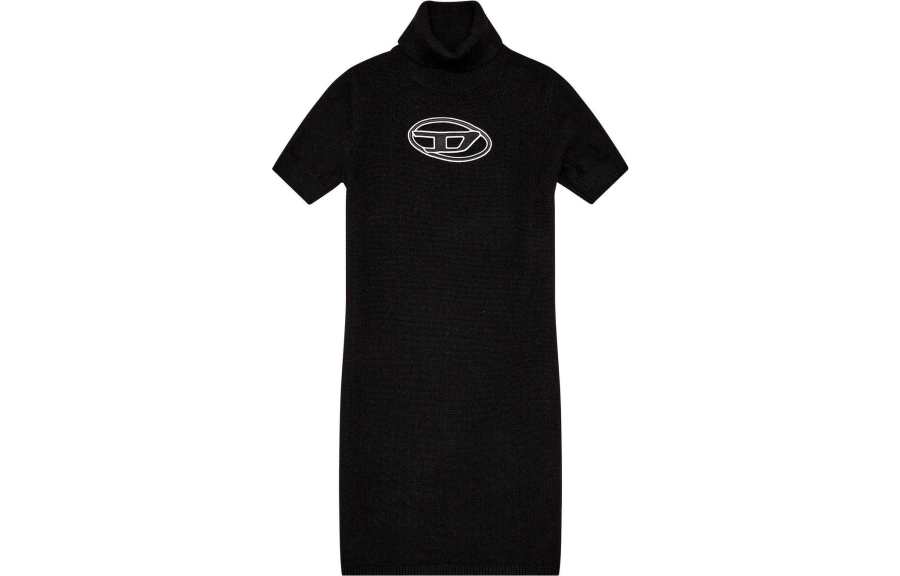 DIESEL M-Argaret Logo Embroidered Short-Sleeved Dress