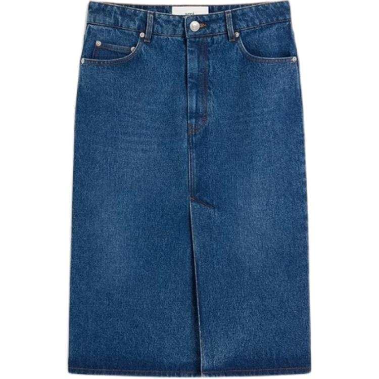 AMIPARIS Ami Paris Falda Denim Midi Skirt