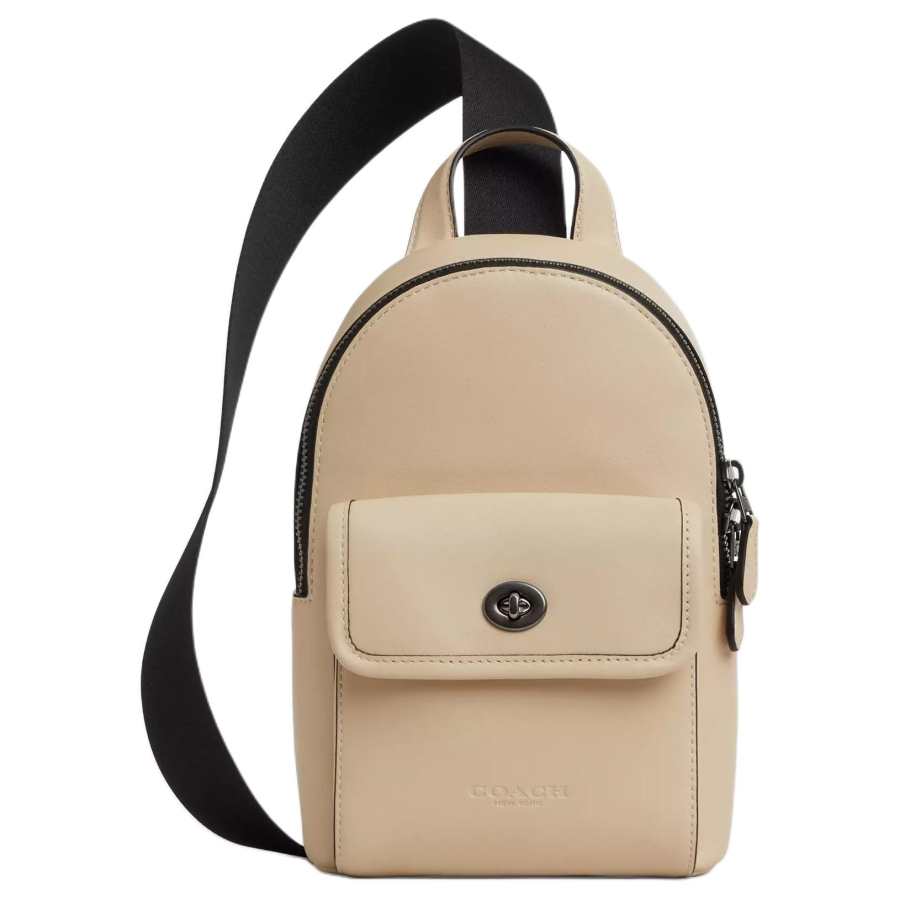 COACH COACH Cow Leather Sling Bag Small Men's Ivory & Black