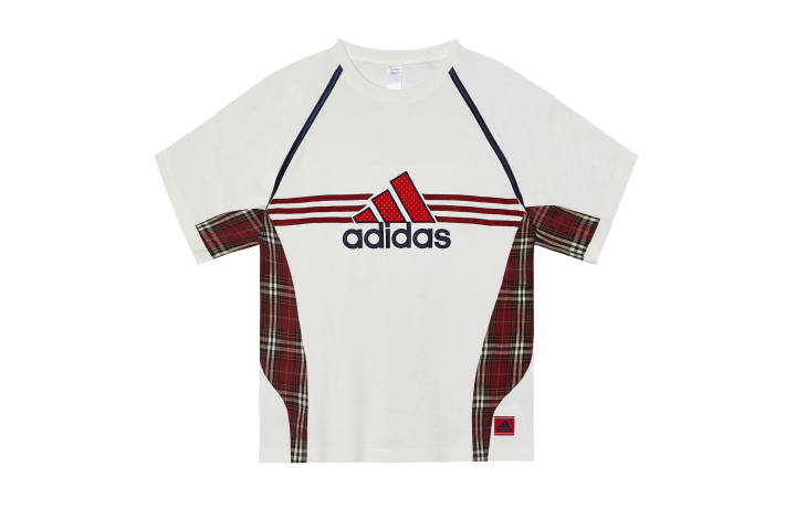 Adidas Adidas 811 Manufacturing Red Plaid Memory T Shirt Unisex Red White