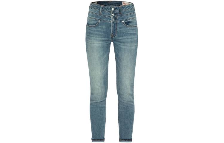 EVISU Jeans Women's Denim Blue Moderate Pencil Pants