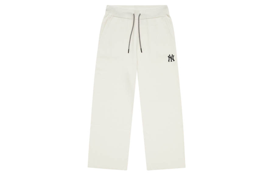 MLB Preppy Style Collection New York Yankees 24FW Knitted Sweatpants Women's Cream