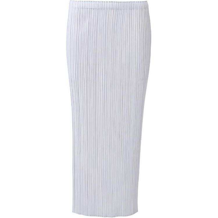 ISSEY MIYAKE SS22 Casual Long Skirt Women's Light Gray